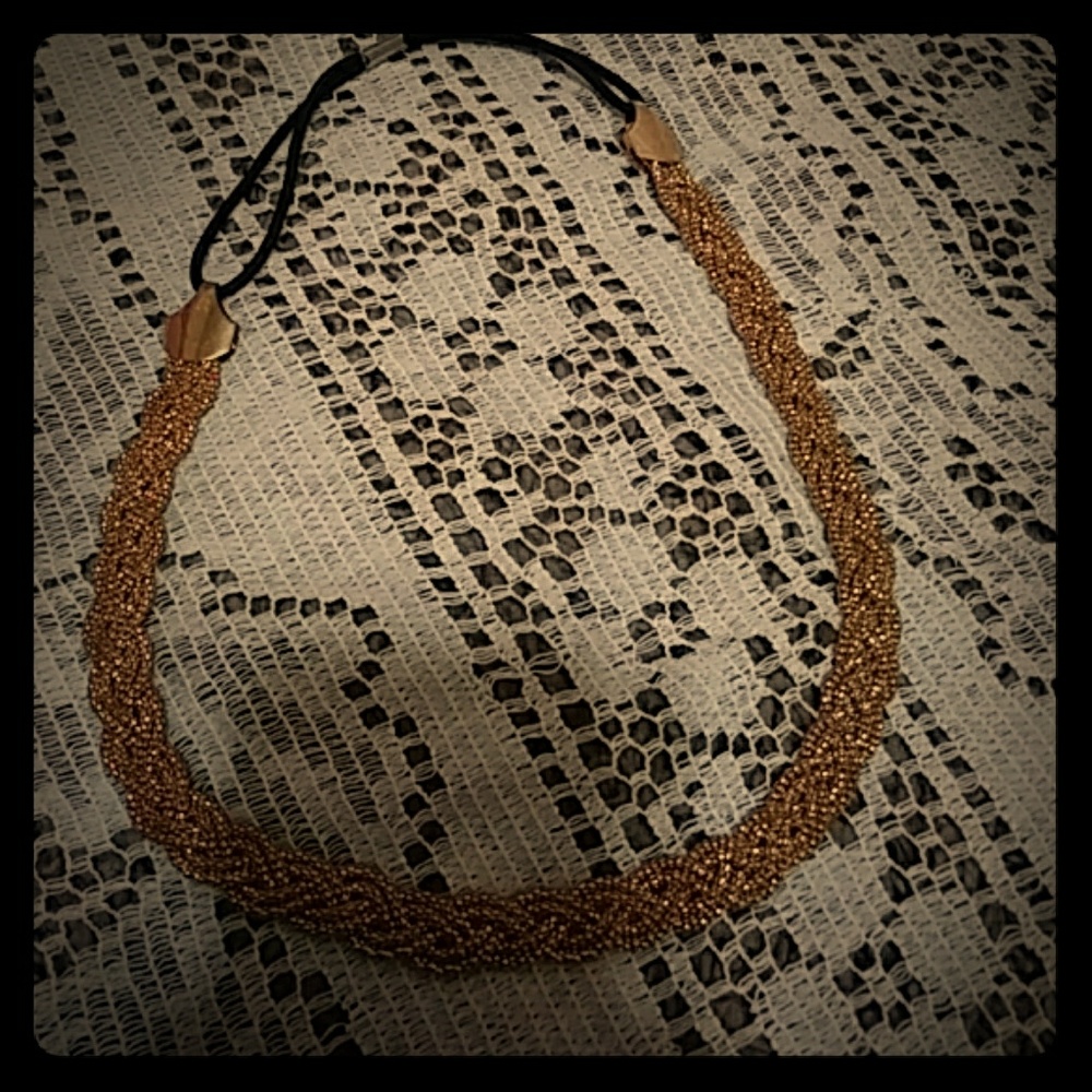 "Gold" braided headband